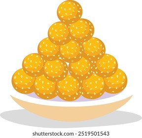 laddu indian sweets celebration vector clipart