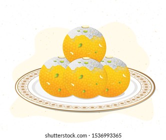 laddu - Indian Sweets vector illustration 