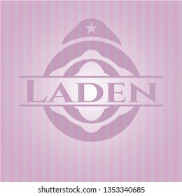 Laden badge with pink background