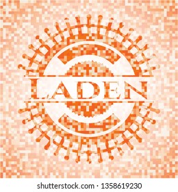 Laden orange mosaic emblem