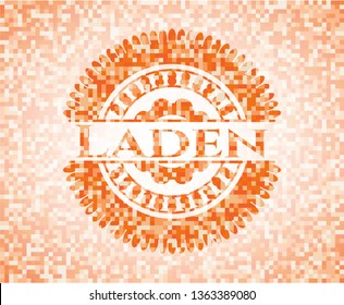 Laden orange mosaic emblem