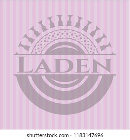 Laden pink emblem. Retro