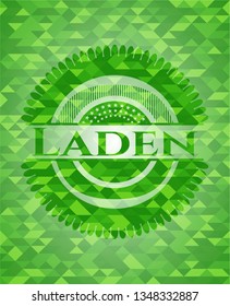 Laden realistic green mosaic emblem