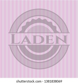 Laden vintage pink emblem. Vector Illustration. Detailed.