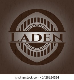 Laden vintage wood emblem. Vector Illustration.