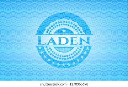 Laden water wave style emblem.