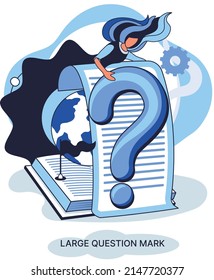 Ladge question mark metaphor. Problem and solution concept, question mark. Ask questions and receive answers. Online support center. Solving complex issues, why sign forum. FAQ frequently asked help