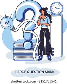 Ladge question mark metaphor. Problem and solution concept, question mark. Ask questions and receive answers. Online support center. Solving complex issues, why sign forum. FAQ frequently asked help