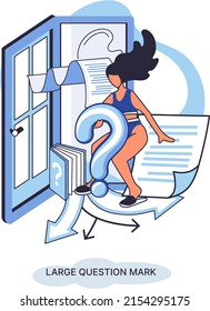 Ladge question mark metaphor. Problem and solution concept, question mark. Ask questions and receive answers. Online support center. Solving complex issues, why sign forum. FAQ frequently asked help