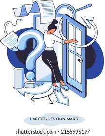 Ladge question mark metaphor. Problem and solution concept, question mark. Ask questions and receive answers. Online support center. Solving complex issues, why sign forum. FAQ frequently asked help