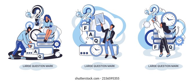 Ladge question mark metaphor. Problem and solution concept, question mark. Ask questions and receive answers. Online support center. Solving complex issues, why sign forum. FAQ frequently asked help