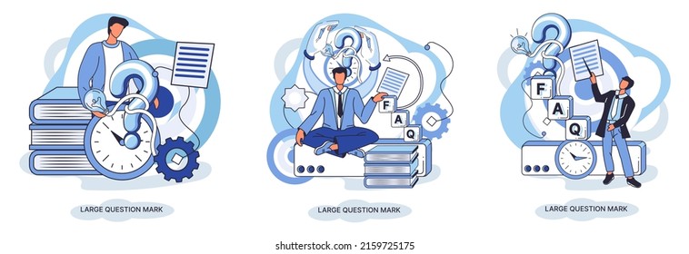 Ladge question mark metaphor. Problem and solution concept, question mark. Ask questions and receive answers. Online support center. Solving complex issues, why sign forum. FAQ frequently asked help