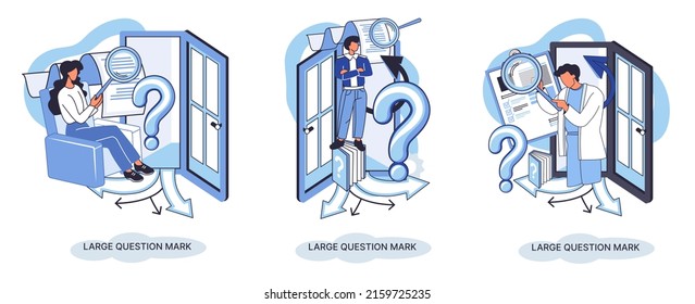 Una gran metáfora de signo de interrogación. Concepto de problema y solución, signo de interrogación. Haz preguntas y recibe respuestas. Centro de asistencia en línea. Solucionando problemas complejos, por qué firmar el foro. Ayuda más frecuente