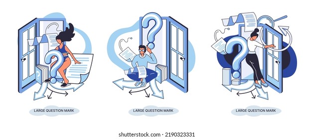 Ladge question mark metaphor. Problem and solution concept, question mark. Ask questions and receive answers. Online support center. Solving complex issues, why sign forum. FAQ frequently asked help