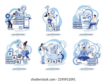 Ladge question mark metaphor. Problem and solution concept, question mark. Ask questions and receive answers. Online support center. Solving complex issues, why sign forum. FAQ frequently asked help