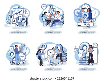 Ladge question mark metaphor. Problem and solution concept, question mark. Ask questions and receive answers. Online support center. Solving complex issues, why sign forum. FAQ frequently asked help