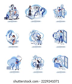 Ladge question mark metaphor. Problem and solution concept, question mark. Ask questions and receive answers. Online support center. Solving complex issues, why sign forum. FAQ frequently asked help