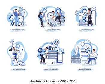 Ladge question mark metaphor. Problem and solution concept, question mark. Ask questions and receive answers. Online support center. Solving complex issues, why sign forum. FAQ frequently asked help
