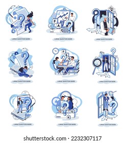 Una gran metáfora de signo de interrogación. Concepto de problema y solución, signo de interrogación. Haz preguntas y recibe respuestas. Centro de asistencia en línea. Solucionando problemas complejos, por qué firmar el foro. Ayuda más frecuente