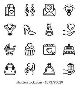 
Ladies Accessories Solid Icons Pack 