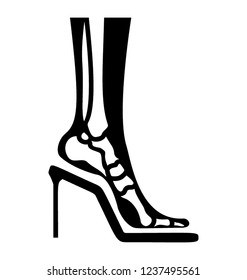 Ladies ankle solid icon design 