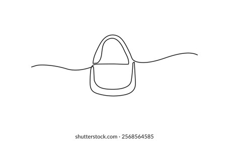 ladies bag continuous one line drawing