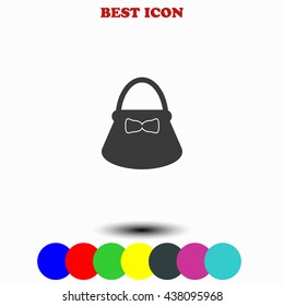Ladies bag icon.