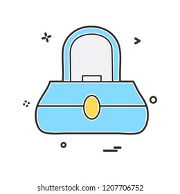 Ladies bag icon design vector