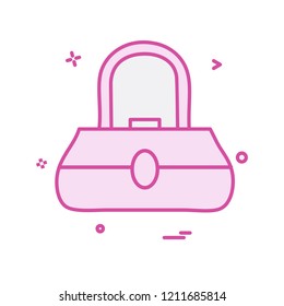 Ladies bag icon design vector