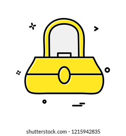 Ladies bag icon design vector