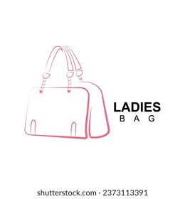 Ladies Bag Logo Design Template.