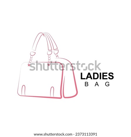 Ladies Bag Logo Design Template.