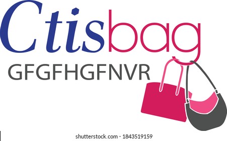 Ladies bag with text logo