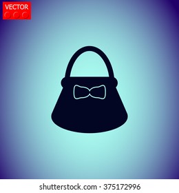 Ladies bag vector icon.