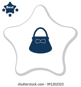 Ladies bag vector icon.