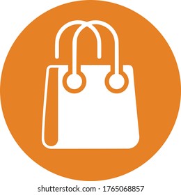 Ladies bag vector icon, purse, shopping packet