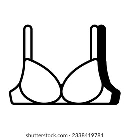 Ladies bra icon in unique design 