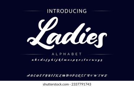 Ladies bvintage signature organic handwriting text effect font style.