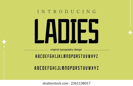 Ladies Classic college font. Vintage sport font in american style for football, baseball or basketball logos and t-shirt. Athletic department typeface, varsity style font