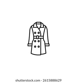 Ladies Coat vector line icon icons design