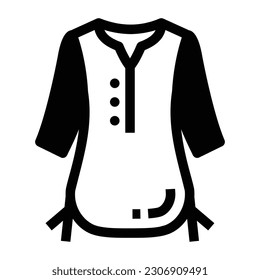 A ladies dress in glyph icon
