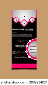 ladies Fashion Tailor  roller up banner design