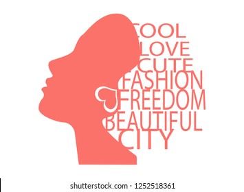 The ladies fashion theme vector illustration for t-shirt, slogan design print graphics style