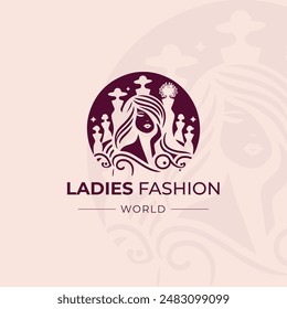 ladies fashion world logo design