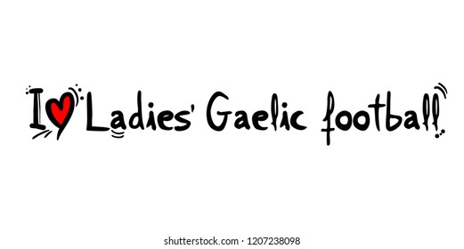Ladies Gaelic football love message