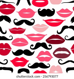 Ladies and gentlemen seamless pattern.