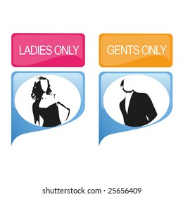 Ladies and gents vector signs