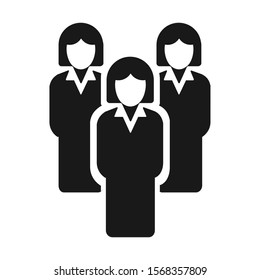 Ladies group icon. Vector graphics.