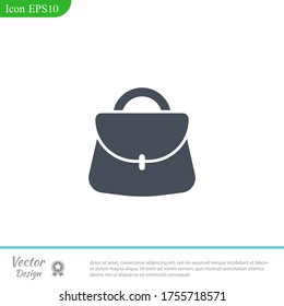 ladies handbag Icon. Vector illustration EPS 10.