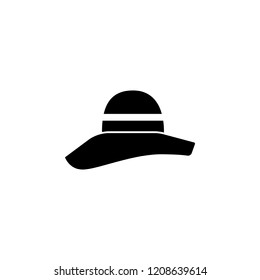Ladies hat icon. Element of clothes and accessories. Premium quality graphic design icon. Signs and symbols collection icon for websites, web design, mobile app on white background